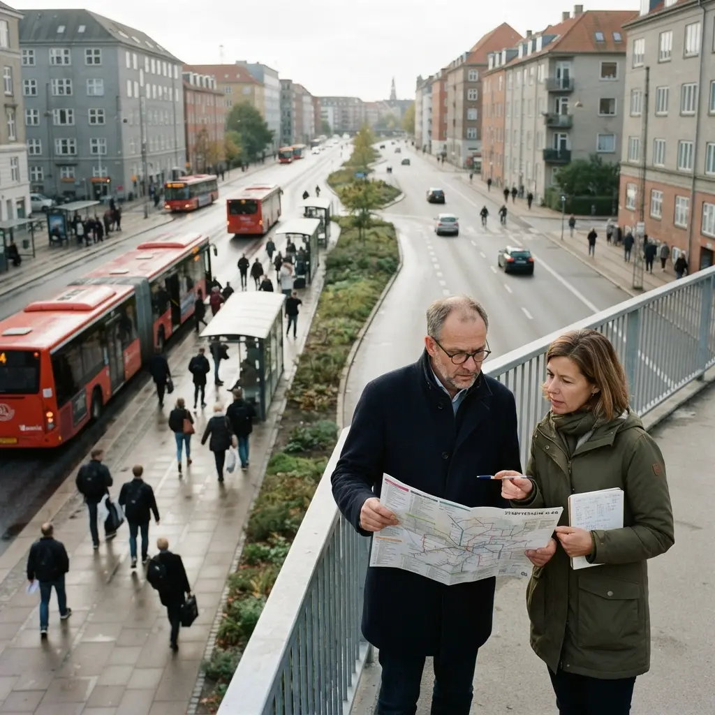 Yoğun bir kentsel otobüs koridoru üzerinde kapsama ve yolcu sayısı dengelerini tartışan transit planlamacılar