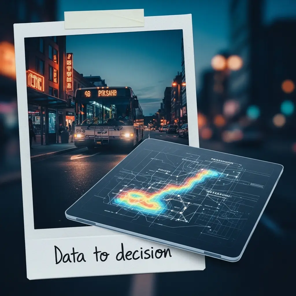 Mode choice in public transport and human-centric decision science visualization