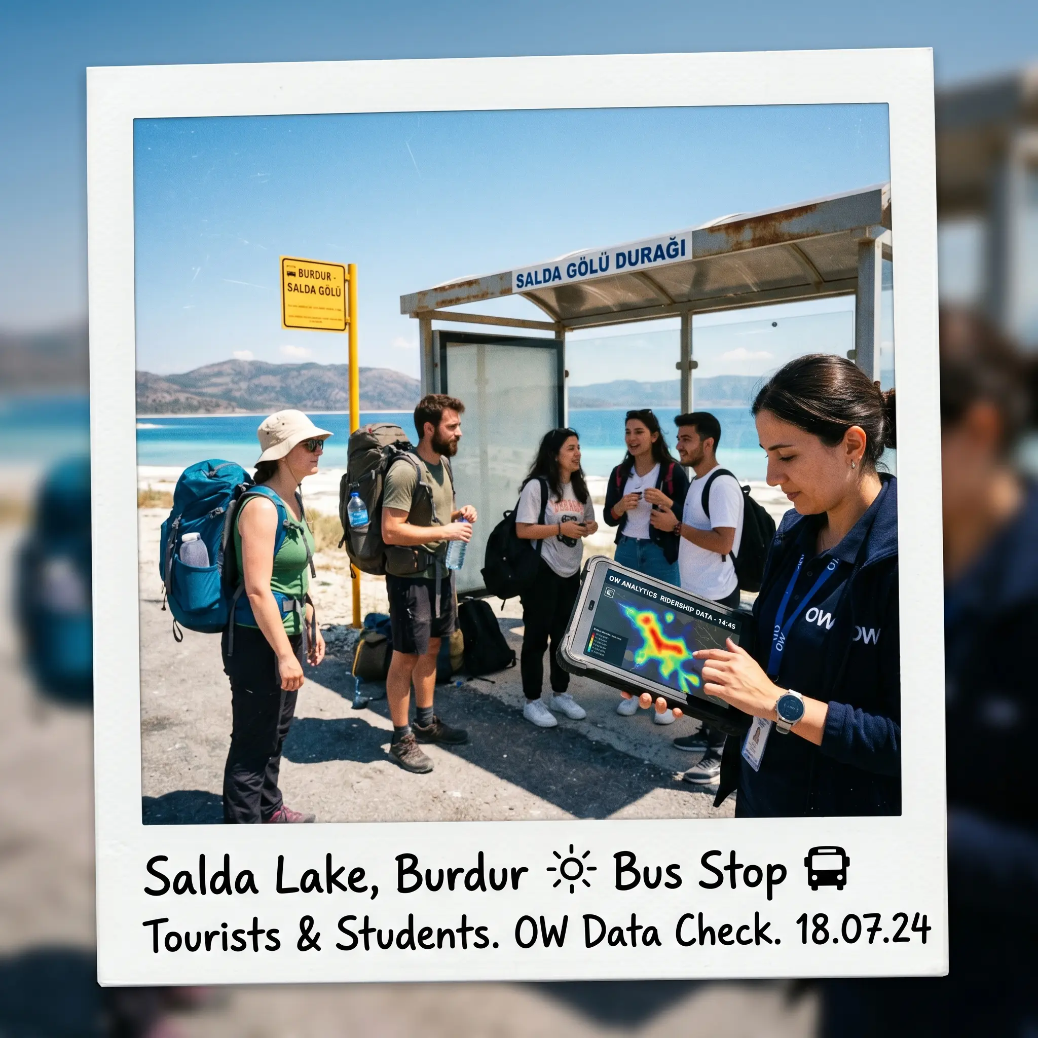 Seasonal public transit demand around Burdur and Lake Salda editorial visual